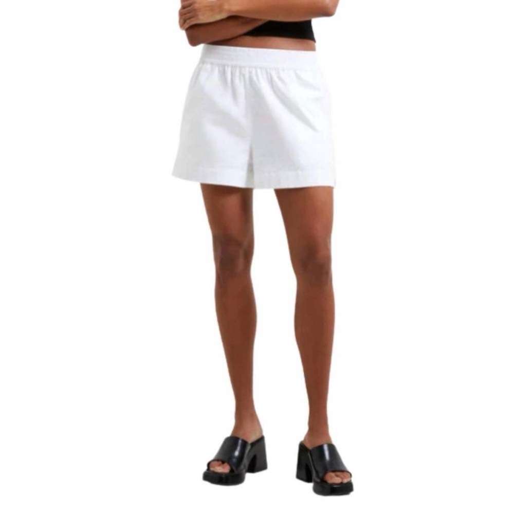 French Connection White Poplin Shorts Size XL